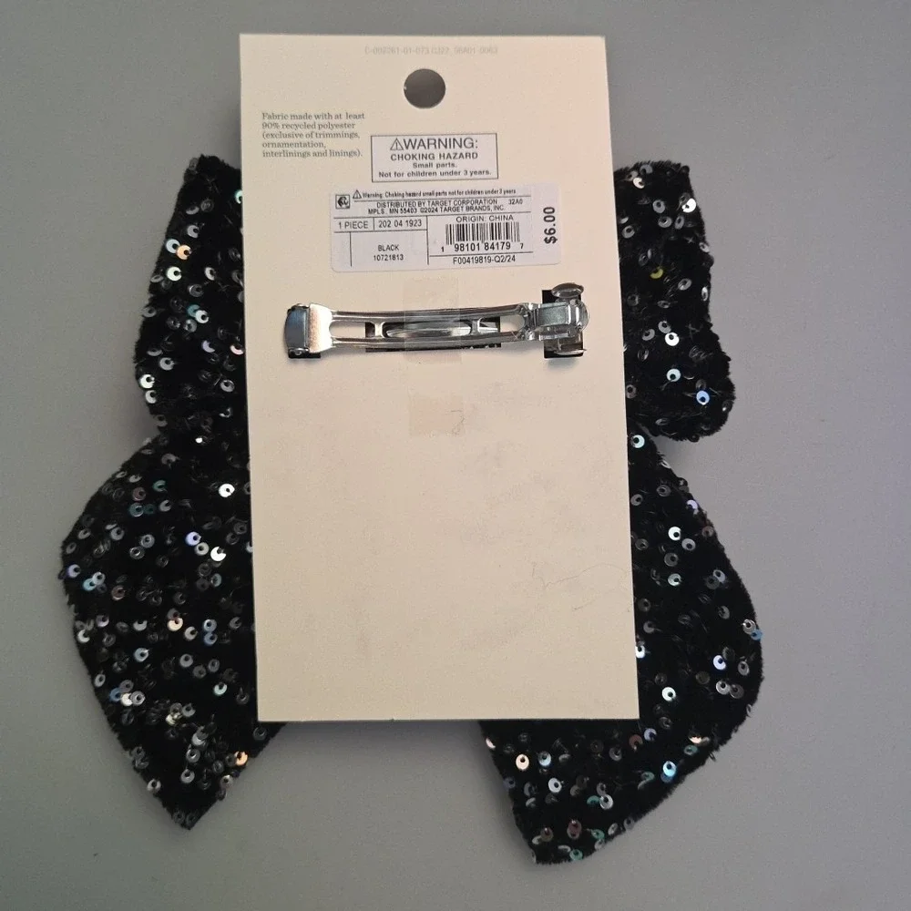 Cat & Jack Girls Black Bow Hair Clip‎